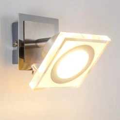 Hofstein Kolari Wandleuchte LED Nickel-Matt, Chrom, 1-flammig -LED Leuchten Verkäufe 2022 kolari wandleuchte h3007105 4
