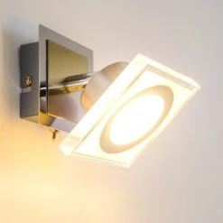 Hofstein Kolari Wandleuchte LED Nickel-Matt, Chrom, 1-flammig -LED Leuchten Verkäufe 2022 kolari wandleuchte h3007105 6