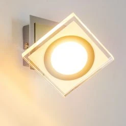 Hofstein Kolari Wandleuchte LED Nickel-Matt, Chrom, 1-flammig -LED Leuchten Verkäufe 2022 kolari wandleuchte h3007105 8