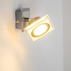 Hofstein Kolari Wandleuchte LED Nickel-Matt, Chrom, 1-flammig -LED Leuchten Verkäufe 2022 kolari wandleuchte h3007105 9