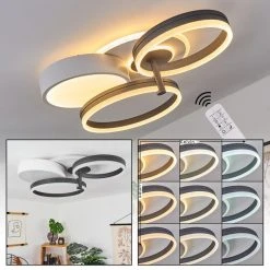 Hofstein Kolo Deckenleuchte LED Anthrazit, Wei&szlig;, 1-flammig