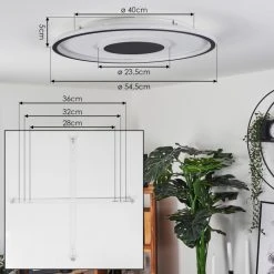 Hofstein Kolo Deckenleuchte LED Wei&szlig;, 1-flammig, Fernbedienung -LED Leuchten Verkäufe 2022 kolo deckenleuchte h3458839 9