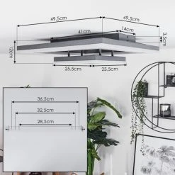 Hofstein Kolo Deckenleuchte LED Schwarz, Wei&szlig;, 1-flammig -LED Leuchten Verkäufe 2022 kolo deckenleuchte h3551608 3