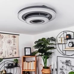 Hofstein Kolo Deckenleuchte LED Grau, Wei&szlig;, 1-flammig, Fernbedienung -LED Leuchten Verkäufe 2022 kolo deckenleuchte h3552445 4