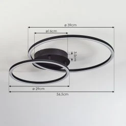 Hofstein Korca Deckenleuchte LED Schwarz, 1-flammig -LED Leuchten Verkäufe 2022 korca deckenleuchte h3457375 3