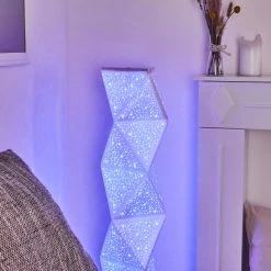 Hofstein Korskrogen Stehleuchte LED Wei&szlig;, 1-flammig, Fernbedienung, Farbwechsler -LED Leuchten Verkäufe 2022 korskrogen stehleuchte h3426401 10