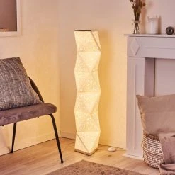 Hofstein Korskrogen Stehleuchte LED Wei&szlig;, 1-flammig, Fernbedienung, Farbwechsler -LED Leuchten Verkäufe 2022 korskrogen stehleuchte h3426401 6