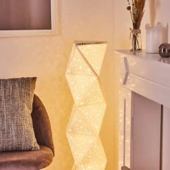 Hofstein Korskrogen Stehleuchte LED Wei&szlig;, 1-flammig, Fernbedienung, Farbwechsler -LED Leuchten Verkäufe 2022 korskrogen stehleuchte h3426401 8