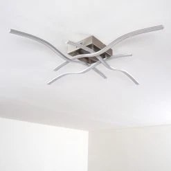 Hofstein Kosola Deckenleuchte LED Nickel-Matt, 4-flammig -LED Leuchten Verkäufe 2022 kosola deckenleuchte h3090091 14