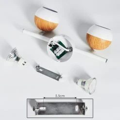 Hofstein Kotaoa Deckenleuchte LED Wei&szlig;, Holz hell, 2-flammig -LED Leuchten Verkäufe 2022 kotaoa deckenleuchte h3394885 4