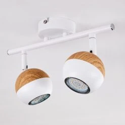 Hofstein Kotaoa Deckenleuchte LED Wei&szlig;, Holz hell, 2-flammig -LED Leuchten Verkäufe 2022 kotaoa deckenleuchte h3394885 7