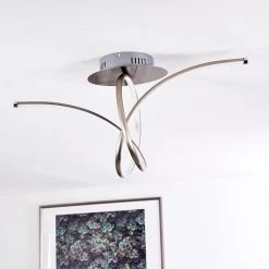 Hofstein Kourou Deckenleuchte LED Nickel-Matt, 1-flammig -LED Leuchten Verkäufe 2022 kourou deckenleuchte h3003305 13