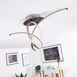 Hofstein Kourou Deckenleuchte LED Nickel-Matt, 1-flammig -LED Leuchten Verkäufe 2022 kourou deckenleuchte h3003305 16