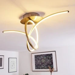 Hofstein Kourou Deckenleuchte LED Nickel-Matt, 1-flammig -LED Leuchten Verkäufe 2022 kourou deckenleuchte h3003305 17