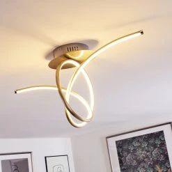 Hofstein Kourou Deckenleuchte LED Nickel-Matt, 1-flammig -LED Leuchten Verkäufe 2022 kourou deckenleuchte h3003305 2