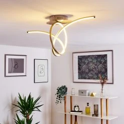 Hofstein Kourou Deckenleuchte LED Nickel-Matt, 1-flammig -LED Leuchten Verkäufe 2022 kourou deckenleuchte h3003305 4