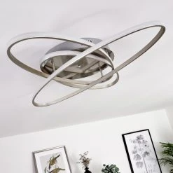 Hofstein Krabi Deckenleuchte LED Nickel-Matt, 3-flammig, Fernbedienung -LED Leuchten Verkäufe 2022 krabi deckenleuchte h3371206 10