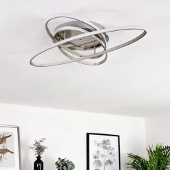 Hofstein Krabi Deckenleuchte LED Nickel-Matt, 3-flammig, Fernbedienung -LED Leuchten Verkäufe 2022 krabi deckenleuchte h3371206 5