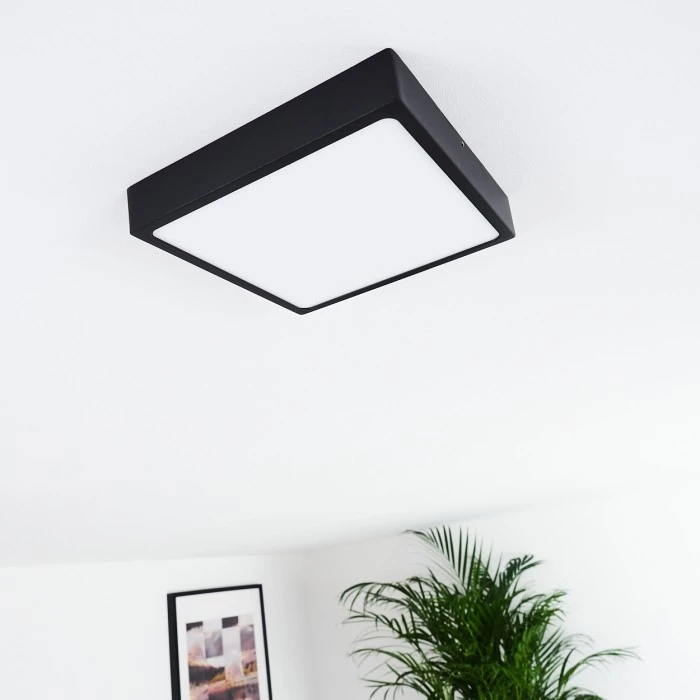 Hofstein Kragos Deckenpanel LED Schwarz, Weiß, 1-flammig 12 Hofstein Kragos Deckenpanel LED Schwarz, Weiß, 1-flammig – Bild 12