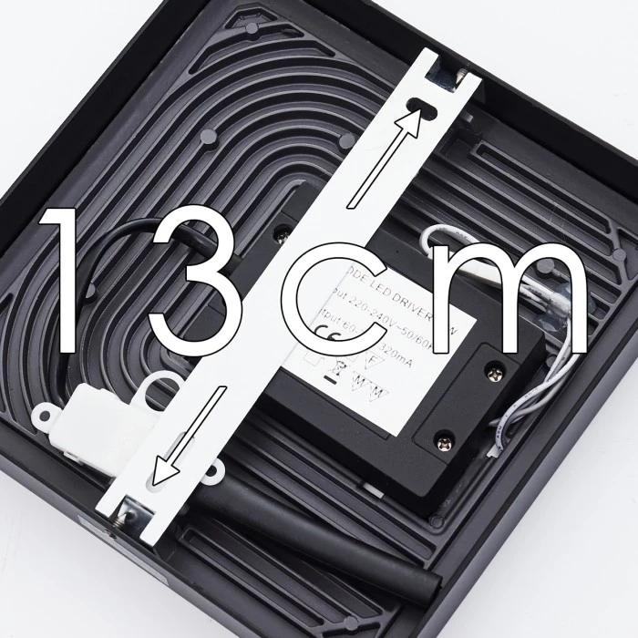 Hofstein Kragos Deckenpanel LED Schwarz, Weiß, 1-flammig 16 Hofstein Kragos Deckenpanel LED Schwarz, Weiß, 1-flammig – Bild 16