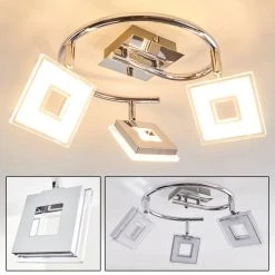 Hofstein Krakau Deckenspot LED Chrom, 3-flammig