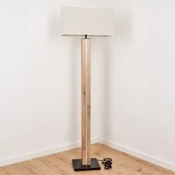 Hofstein Kyneton Stehleuchte LED Schwarz, Naturfarben, 2-flammig -LED Leuchten Verkäufe 2022 kyneton stehleuchte h3571194 4