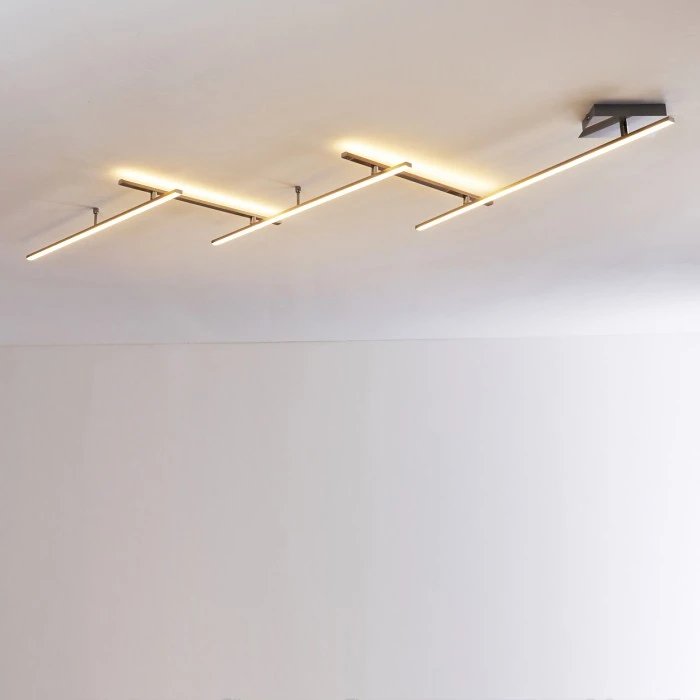 Hofstein Lacure Deckenleuchte LED Nickel-Matt, 5-flammig 12 Hofstein Lacure Deckenleuchte LED Nickel-Matt, 5-flammig – Bild 12