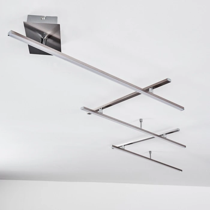 Hofstein Lacure Deckenleuchte LED Nickel-Matt, 5-flammig 13 Hofstein Lacure Deckenleuchte LED Nickel-Matt, 5-flammig – Bild 13