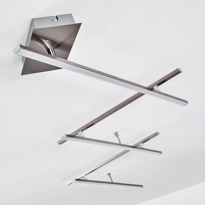 Hofstein Lacure Deckenleuchte LED Nickel-Matt, 5-flammig 17 Hofstein Lacure Deckenleuchte LED Nickel-Matt, 5-flammig – Bild 17