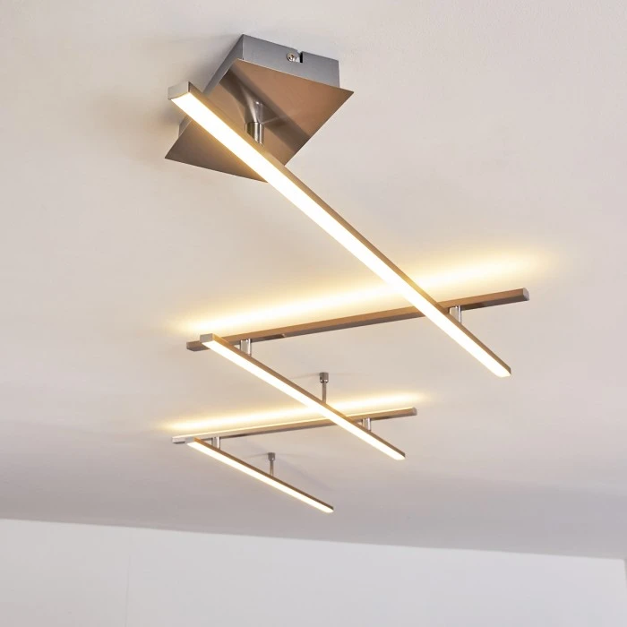 Hofstein Lacure Deckenleuchte LED Nickel-Matt, 5-flammig 6 Hofstein Lacure Deckenleuchte LED Nickel-Matt, 5-flammig – Bild 6