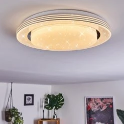 Hofstein Laganadi Deckenleuchte LED Wei&szlig;, 1-flammig, Fernbedienung -LED Leuchten Verkäufe 2022 laganadi deckenleuchte h3383490 12