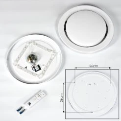 Hofstein Laganadi Deckenleuchte LED Wei&szlig;, 1-flammig, Fernbedienung -LED Leuchten Verkäufe 2022 laganadi deckenleuchte h3383490 4