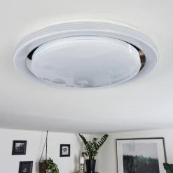 Hofstein Laganadi Deckenleuchte LED Chrom, 1-flammig, Fernbedienung, Farbwechsler -LED Leuchten Verkäufe 2022 laganadi deckenleuchte h3392393 10