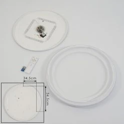 Hofstein Laganadi Deckenleuchte LED Chrom, 1-flammig, Fernbedienung, Farbwechsler -LED Leuchten Verkäufe 2022 laganadi deckenleuchte h3392393 4