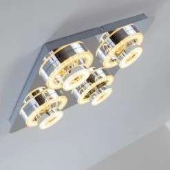 Hofstein Lakeshore Deckenleuchte LED Chrom, 8-flammig -LED Leuchten Verkäufe 2022 lakeshore deckenleuchte h3009475 10