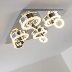 Hofstein Lakeshore Deckenleuchte LED Chrom, 8-flammig -LED Leuchten Verkäufe 2022 lakeshore deckenleuchte h3009475 11