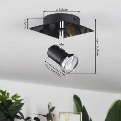 Hofstein Lanrigan Deckenleuchte LED Chrom, Schwarz, 1-flammig 13 Hofstein Lanrigan Deckenleuchte LED Chrom, Schwarz, 1-flammig -LED Leuchten Verkäufe 2022 lanrigan deckenleuchte h3651551 3