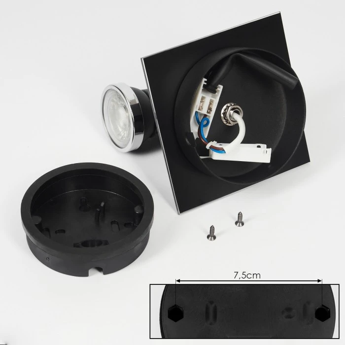 Hofstein Lanrigan Deckenleuchte LED Chrom, Schwarz, 1-flammig 5 Hofstein Lanrigan Deckenleuchte LED Chrom, Schwarz, 1-flammig – Bild 5