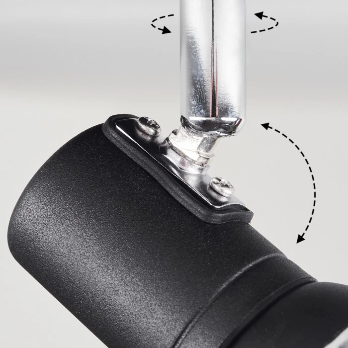 Hofstein Lanrigan Deckenleuchte LED Chrom, Schwarz, 1-flammig 6 Hofstein Lanrigan Deckenleuchte LED Chrom, Schwarz, 1-flammig – Bild 6