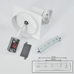 Hofstein Lanrigan Wandleuchte LED Chrom, Wei&szlig;, 1-flammig -LED Leuchten Verkäufe 2022 lanrigan wandleuchte h3651674 4