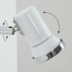 Hofstein Lanrigan Wandleuchte LED Chrom, Wei&szlig;, 1-flammig -LED Leuchten Verkäufe 2022 lanrigan wandleuchte h3651674 5