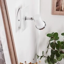 Hofstein Lanrigan Wandleuchte LED Chrom, Wei&szlig;, 1-flammig -LED Leuchten Verkäufe 2022 lanrigan wandleuchte h3651674 9