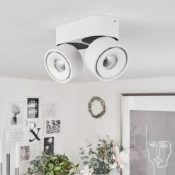 Hofstein Laonsana Deckenleuchte LED Schwarz, Wei&szlig;, 2-flammig -LED Leuchten Verkäufe 2022 laonsana deckenleuchte h3651612 11