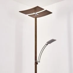 Hofstein Lasona Deckenfluter LED Silber, Braun, 2-flammig -LED Leuchten Verkäufe 2022 lasona deckenfluter h3304006 do1 4