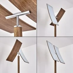 Hofstein Lasona Deckenfluter LED Silber, Braun, 2-flammig -LED Leuchten Verkäufe 2022 lasona deckenfluter h3304006 do1 5