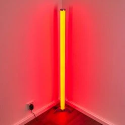 Hofstein Laugar Stehlampe LED Silber, 1-flammig, Fernbedienung, Farbwechsler -LED Leuchten Verkäufe 2022 laugar stehlampe h3170113 15