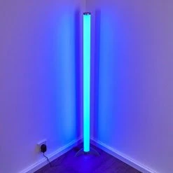 Hofstein Laugar Stehlampe LED Silber, 1-flammig, Fernbedienung, Farbwechsler -LED Leuchten Verkäufe 2022 laugar stehlampe h3170113 16