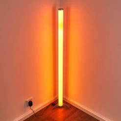 Hofstein Laugar Stehlampe LED Silber, 1-flammig, Fernbedienung, Farbwechsler -LED Leuchten Verkäufe 2022 laugar stehlampe h3170113 18