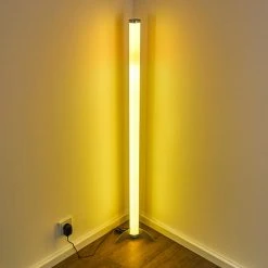 Hofstein Laugar Stehlampe LED Silber, 1-flammig, Fernbedienung, Farbwechsler -LED Leuchten Verkäufe 2022 laugar stehlampe h3170113 19