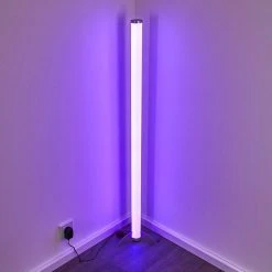 Hofstein Laugar Stehlampe LED Silber, 1-flammig, Fernbedienung, Farbwechsler -LED Leuchten Verkäufe 2022 laugar stehlampe h3170113 20